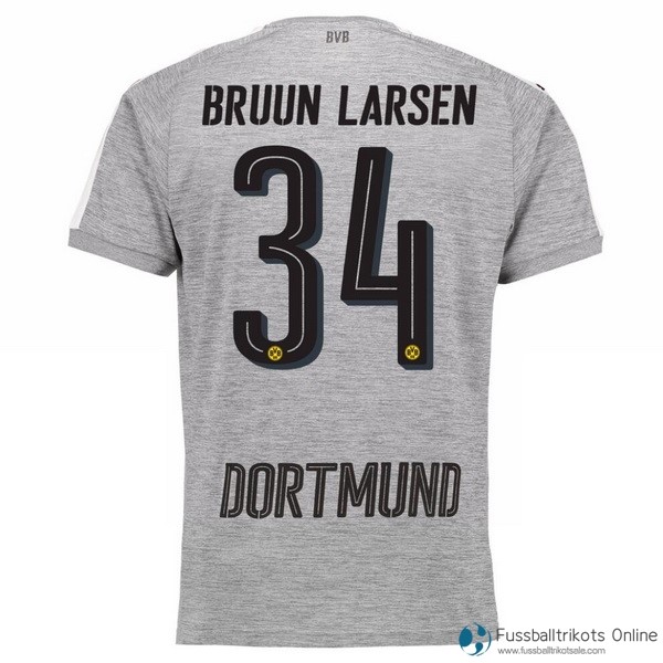 Borussia Dortmund Trikot Ausweich Bruun Larsen 2017-18 Fussballtrikots Günstig